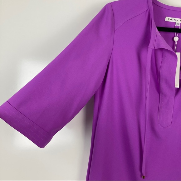 Trina Turk Bertina Carmel Crepe Tunic/Dress Sz4 - Picture 5 of 10